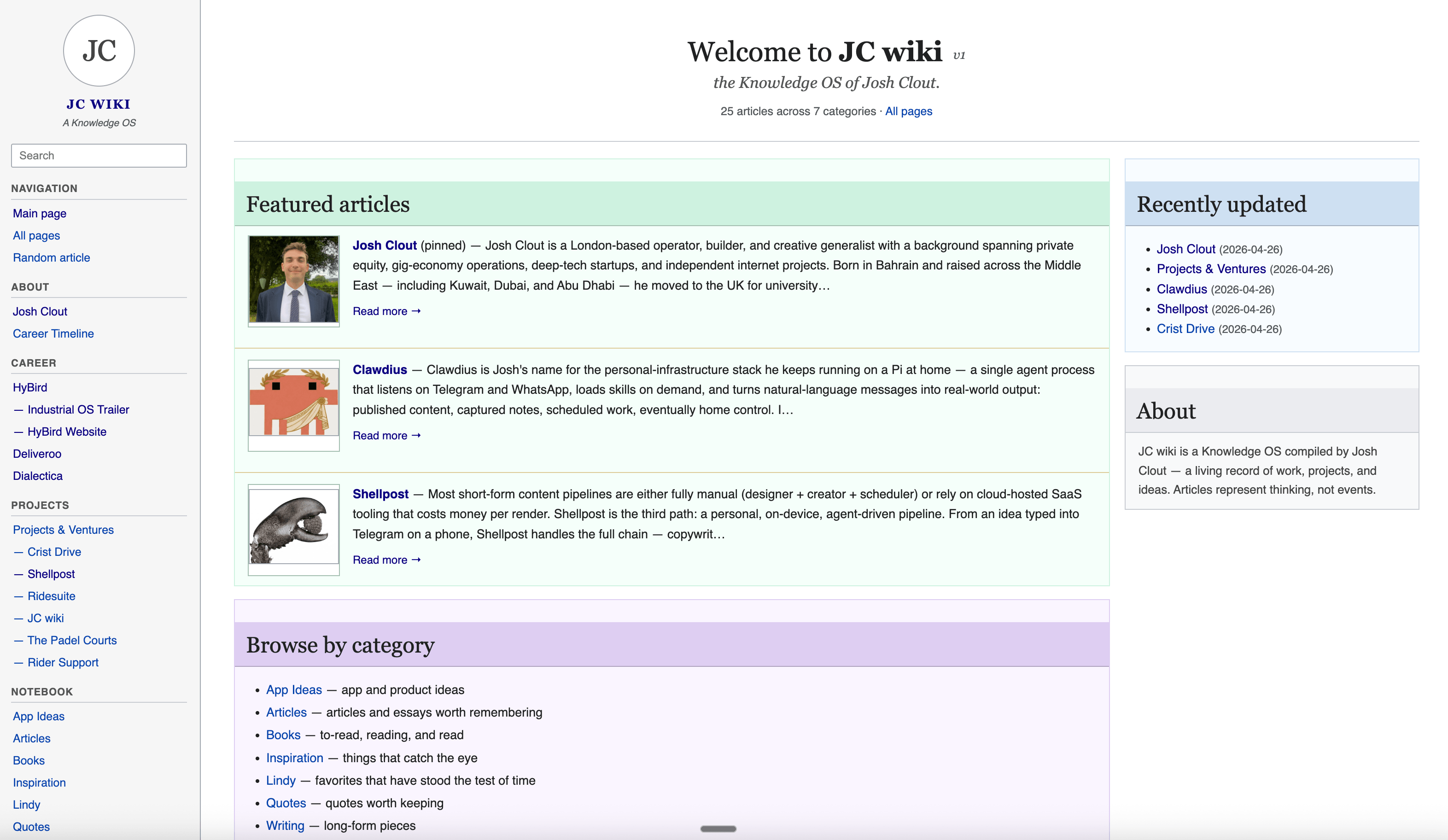 Knowledge OS — JC Wiki